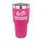 Hello Quotes and Sayings 30 oz Stainless Steel Ringneck Tumblers - Pink - FRONT