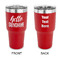 Hello Quotes and Sayings 30 oz Stainless Steel Tumbler - Red - Double Sided