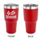 Hello Quotes and Sayings 30 oz Stainless Steel Ringneck Tumblers - Red - Single Sided - APPROVAL