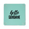 Hello Quotes and Sayings 6" x 6" Teal Leatherette Snap Up Tray - APPROVAL