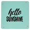 Hello Quotes and Sayings 9" x 9" Teal Leatherette Snap Up Tray - APPROVAL