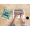 Hello Quotes and Sayings 9" x 9" Teal Leatherette Snap Up Tray - LIFESTYLE