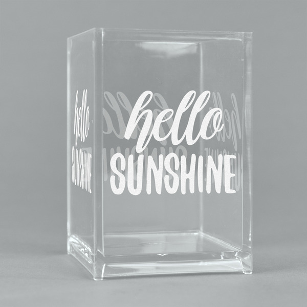 Custom Hello Quotes and Sayings Acrylic Pen Holder