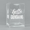 Hello Quotes and Sayings Acrylic Pen Holder - Angled View
