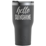 Hello Quotes and Sayings RTIC Tumbler - Black - Engraved Front