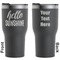 Hello Quotes and Sayings Black RTIC Tumbler - Front and Back