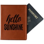 Hello Quotes and Sayings Passport Holder - Faux Leather