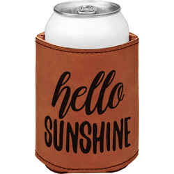 Hello Quotes and Sayings Leatherette Can Sleeve - Double Sided