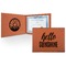 Hello Quotes and Sayings Leatherette Certificate Holder