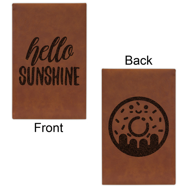 Hello Quotes and Sayings Cognac Leatherette Journal - Double Sided - Apvl