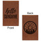 Hello Quotes and Sayings Cognac Leatherette Journal - Double Sided - Apvl