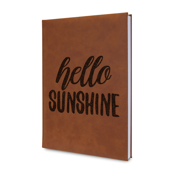 Custom Hello Quotes and Sayings Leatherette Journal - Single Sided