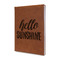 Hello Quotes and Sayings Cognac Leatherette Journal - Main