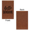 Hello Quotes and Sayings Cognac Leatherette Journal - Single Sided - Apvl