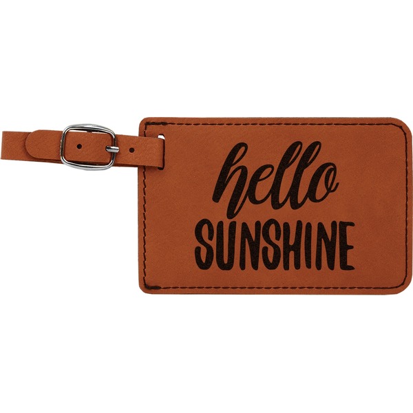 Custom Hello Quotes and Sayings Leatherette Luggage Tag