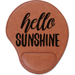Hello Quotes and Sayings Leatherette Mouse Pad with Wrist Support