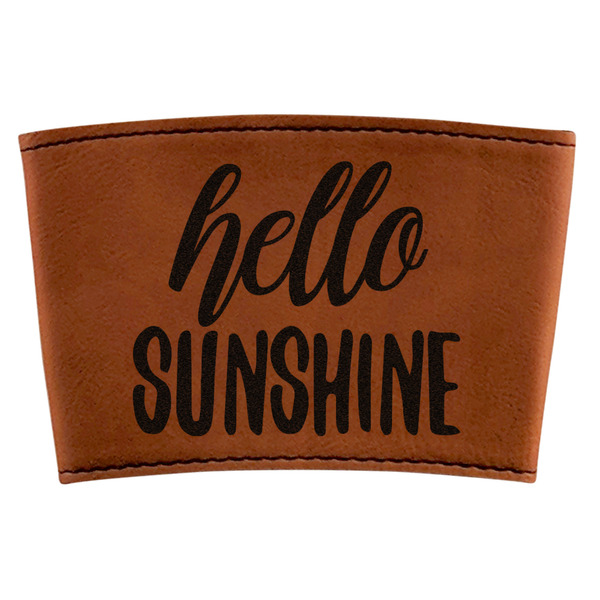 Custom Hello Quotes and Sayings Leatherette Cup Sleeve