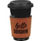 Hello Quotes and Sayings Leatherette Cup Sleeve - Single Sided