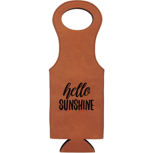 Custom Hello Quotes and Sayings Leatherette Wine Tote