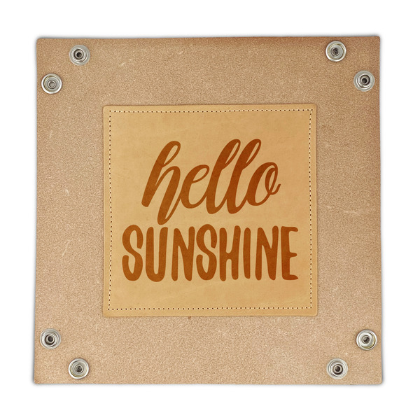 Hello Quotes and Sayings Genuine Leather Valet Trays - FRONT (flat)
