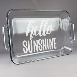 Hello Quotes and Sayings Glass Baking and Cake Dish