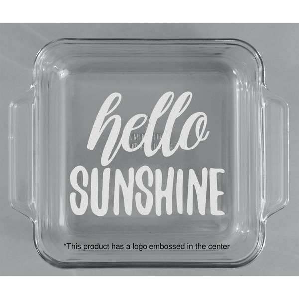 Hello Quotes and Sayings Glass Cake Dish - APPROVAL (8x8)