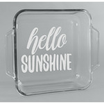Hello Quotes and Sayings Glass Cake Dish - 8in x 8in