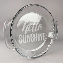 Hello Quotes and Sayings Glass Pie Dish - 9.5in Round