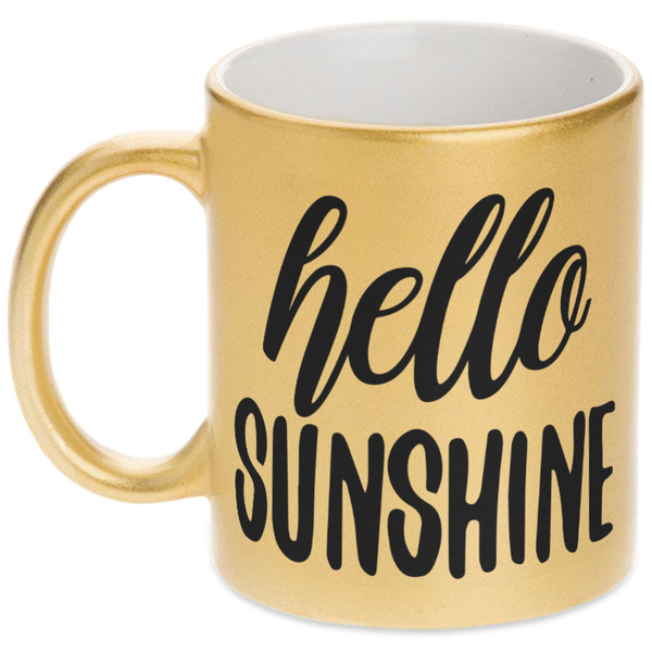 Custom Hello Quotes and Sayings Metallic Mug
