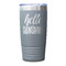 Hello Quotes and Sayings Gray Polar Camel Tumbler - 20oz - Single Sided - Approval
