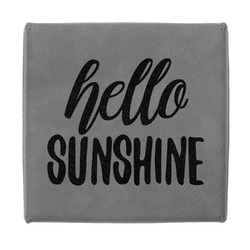 Hello Quotes and Sayings Jewelry Gift Box - Engraved Leather Lid