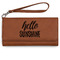 Hello Quotes and Sayings Ladies Wallet - Leather - Rawhide - Front View