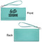 Hello Quotes and Sayings Ladies Wallets - Faux Leather - Teal - Front & Back View