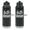 Hello Quotes and Sayings Laser Engraved Water Bottles - Front & Back Engraving - Front & Back View