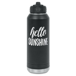 Hello Quotes and Sayings Water Bottle - Laser Engraved - Front