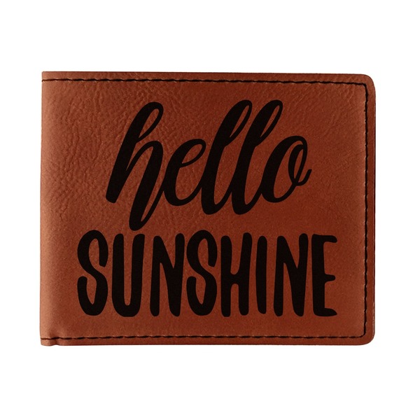 Custom Hello Quotes and Sayings Leatherette Bifold Wallet - Single Sided