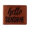 Hello Quotes and Sayings Leather Bifold Wallet - Single