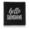 Hello Quotes and Sayings Leather Binder - 1" - Black