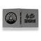 Hello Quotes and Sayings Leather Binder - 1" - Grey - Back Spine Front View