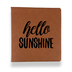 Hello Quotes and Sayings Leather Binder - 1" - Rawhide