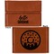 Hello Quotes and Sayings Leather Business Card Holder - Front Back