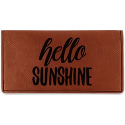 Hello Quotes and Sayings Leatherette Checkbook Holder (Personalized)