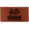 Hello Quotes and Sayings Leather Checkbook Holder - Main