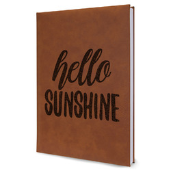 Hello Quotes and Sayings Leather Sketchbook
