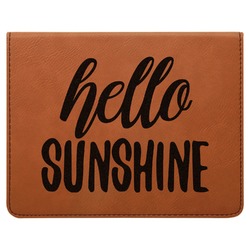 Hello Quotes and Sayings Leatherette 4-Piece Wine Tool Set