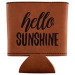 Hello Quotes and Sayings Leatherette Can Sleeve