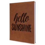 Hello Quotes and Sayings Leatherette Journal - Large - Single Sided