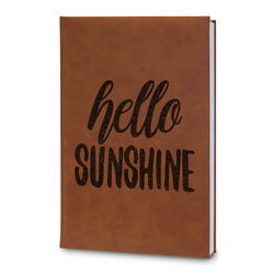 Hello Quotes and Sayings Leatherette Journal - Large - Double Sided