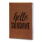Hello Quotes and Sayings Leatherette Journal - Large - Double Sided