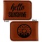 Hello Quotes and Sayings Leatherette Magnetic Money Clip - Front and Back